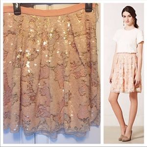 Pink sparkle skirt from Anthropologie